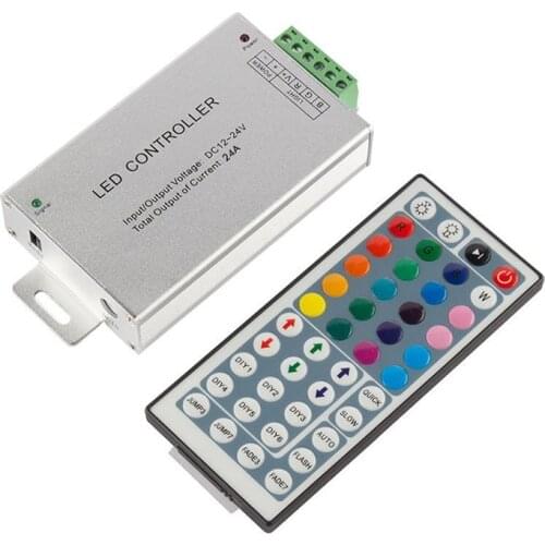 DC 12V-24V 44 Keys LED Controller 24A Remote control RGB LED Strip in Longer Length for 5050 3528 LED Strips