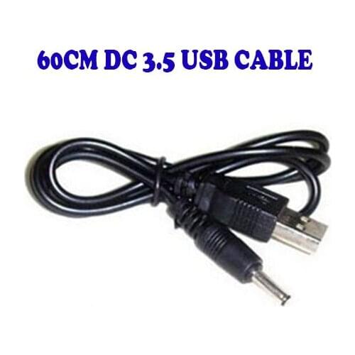 USB to DC Power Cable 60CM/2FT USB Charger Cable to DC 3.5 mm Plug/Jack Dc3.5 Power Cable 1000pcs/lot