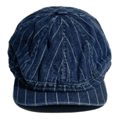 Short Brim Stripe Korean Version Newsboy Hat Men Baseball Cap Vintage Outdoor Spring Summer Unisex Dad Hat Snapback