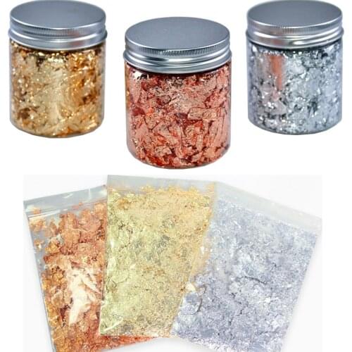 3g Gold Foil Sheets Art Craft Design Paper Gilding Imitation Gold Sliver Copper Foil Papers DIY Craft Decor Leaf Leaves Sheets