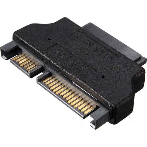 Mini Slim SATA 7 + 15 22pin male to female SATA 7 + 6 pin 13 poles converter adapter