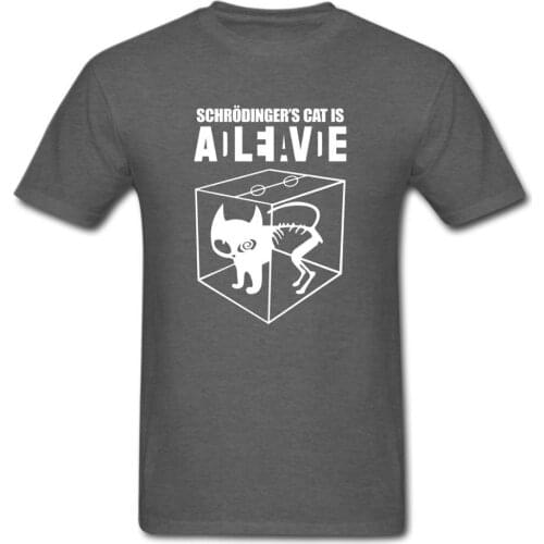 Schrodingers cat is Dead or Alive Men T Shirts gift present tee USA size