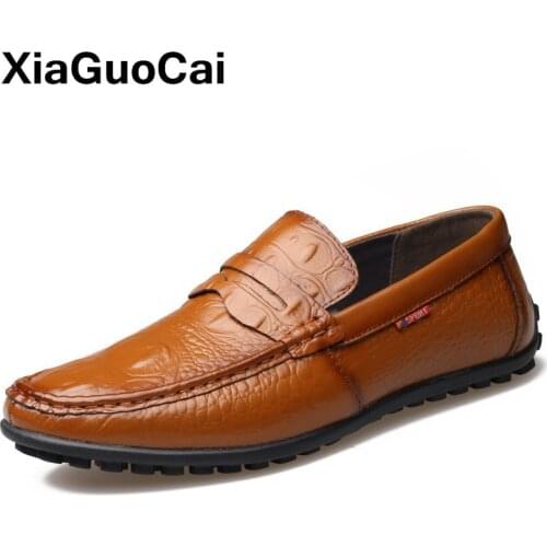 Men Doug Shoes Genuine Leather Mans Casual Shoes Slip-on Moccasins Loafers Gommino Driving Shoes Spring Autumn Newest Hot Sale