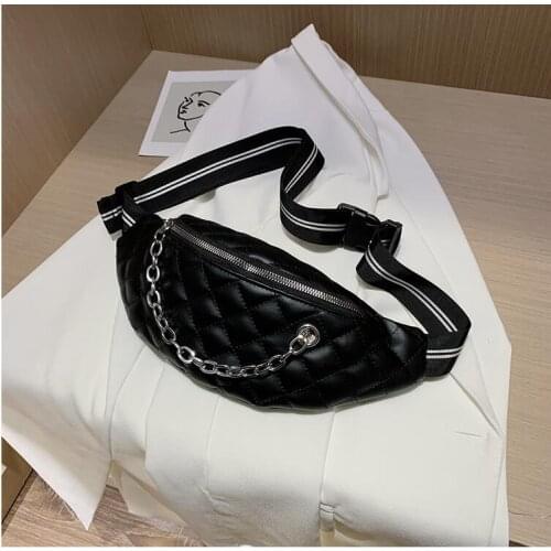 2021 New Waist Packs Women Casual Chest Bags PU Fashion Shoulder Bag Travel Handbag