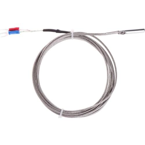 New 2m K-Type Thermocouple Temperature Sensor 0-600 Degrees 5*30mm Probe Stainless Steel Indicating Instrument