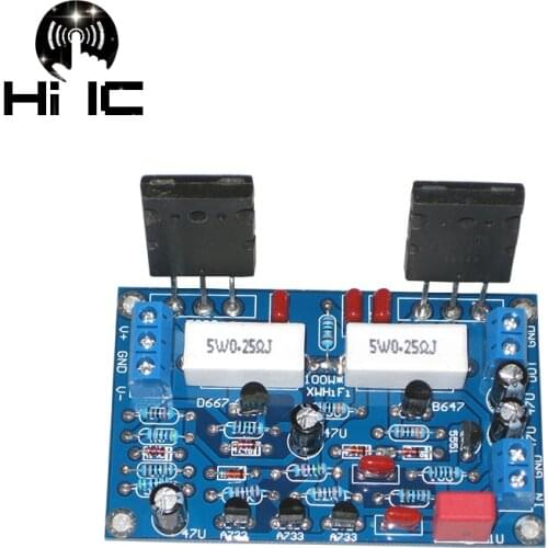 Olive Dual DC 35V 2SC5200+2SA1943 Mono Channel No Noise HIFI Audio Amplifier Board 100W