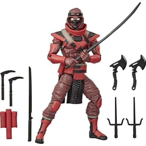 Original Hasbro G.I. Joe Classified Series 6-inch Red Ninja Action Figure PVC Model Doll Decoration Toy Childrens Birthday Gift