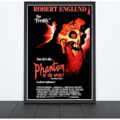 The Phantom of the Opera (1989) Poster American horror film Decor Art Robert Englund Jill Schoelen Alex Hyde-White Gift