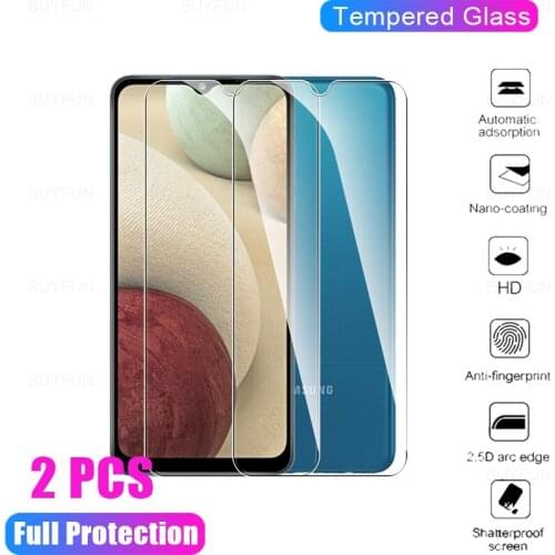 2pcs Full Cover Film For Samsung Galaxy A12 screen protector For samsun a51 a50 a71 m31 m21 s a02s a32 5g s20 fe Tempered Glass