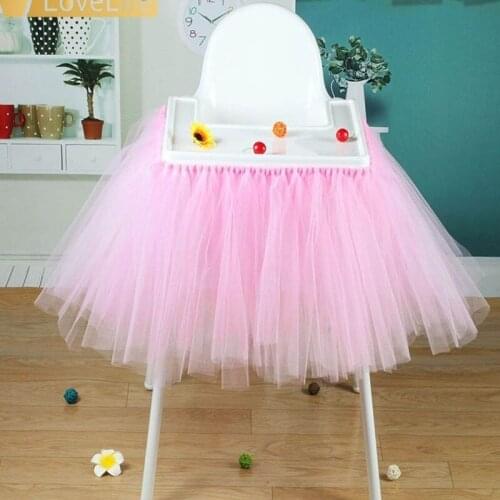 Party Supplies Event Party Table Cover Tulle Wedding Table Dress Baby Shower Party Decoration Ballet High Chair