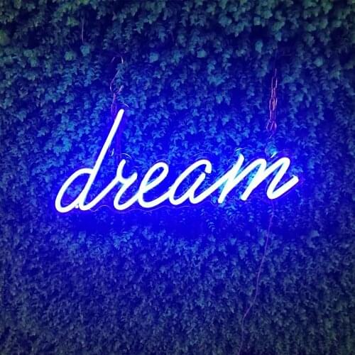 Drop Shipping Dream Letter Wedding Home Decor Wall Custom LED Neon Light Sign Holiday Christmas Party Wall Lamp Decorations