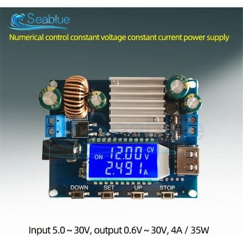 SK35L DC 0.6-30V 4A 35W 5V 6V 9V 12V 24V Boost/Buck CC CV Regulated Adjustable DC Power supply Module laboratory Power Supply