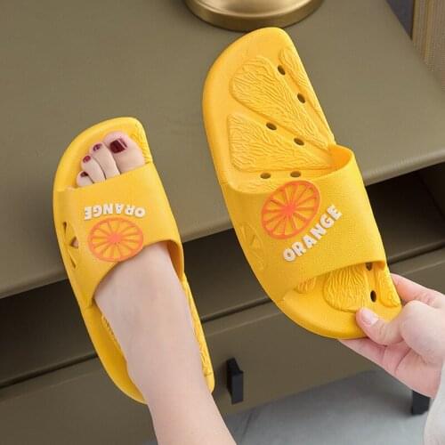 Lemon Slippers Summer Home Personality Thick-Soled Bath Sandals And Slippers