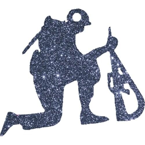 DIY Keychain Epoxy Resin Mold Glossy Fallen Soldier Shape Keyring Silicone Mould F3MD