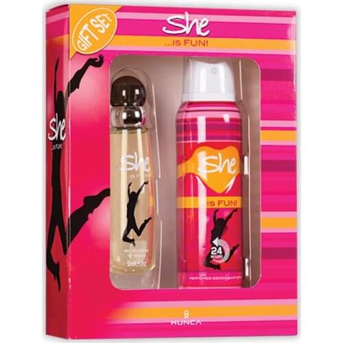 She Is Fun Edt 50 ml Women Perfume + 150 ml Deodorant Set 412989077
