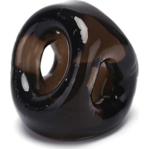 Clear/Black Male Scrotum Bull Ball Bag Sex For Men Testicle Bondage Stretcher Snug Penis Delay Ballstretcher Ballsack Adult Toys