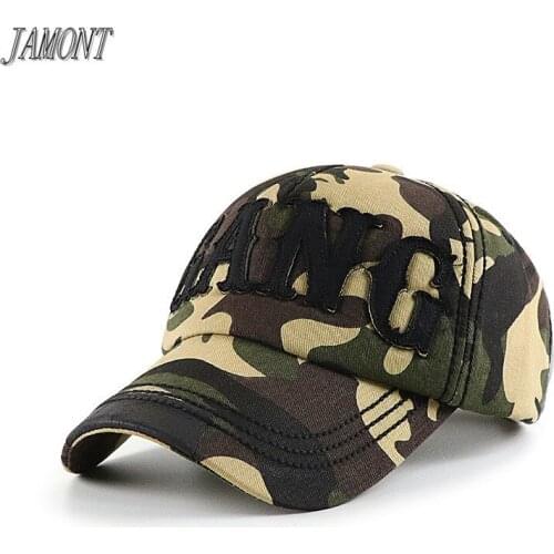 Tactical Camouflage Baseball Caps Letter embroidery Men Women Bones Snapbacks Hat Mountaineering Sport Trucker Cap Armygreen