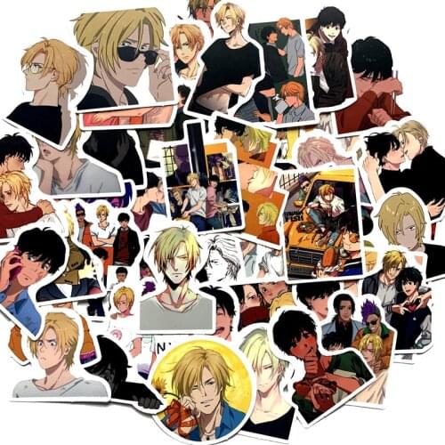 TD ZW 50Pcs BANANA FISH Sticker For Suitcase Skateboard Laptop Luggage Fridge Phone Car Styling DIY Decal Sticker