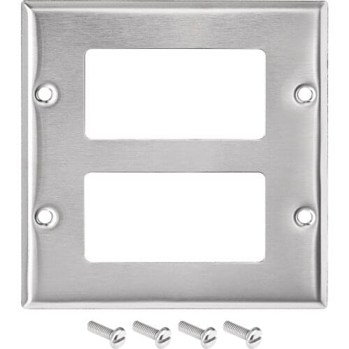 Uxcell 2 Gang Classic Decorative Wall Plate Switch Plate Cover for Light Switch Receptacle Outlet Wall Plate