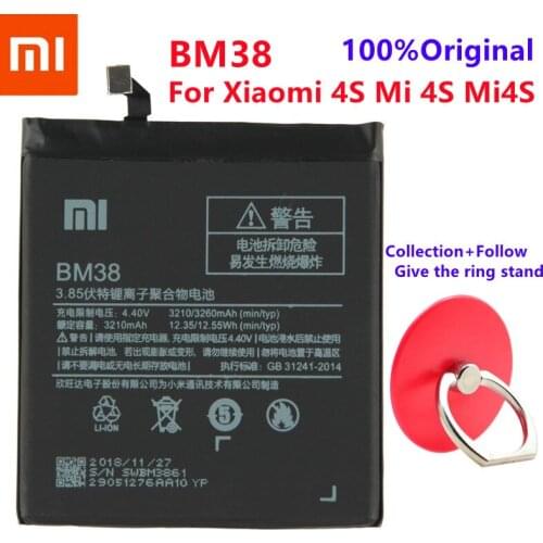 XiaoMi Original Replacement Battery BM38 For Xiaomi Mi 4S M4s 100% New Authentic Phone Battery 3260mAh