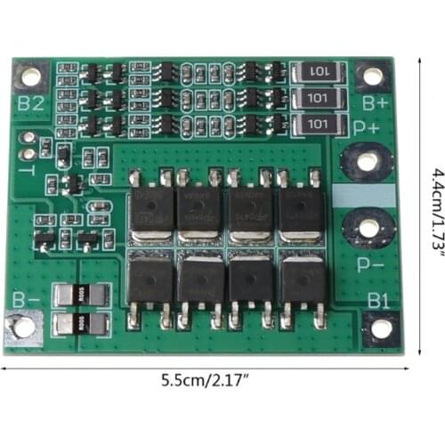 D57D 3S 12A 12V 18650 Li-ion Lithium Battery Charger BMS Protection PCB Board