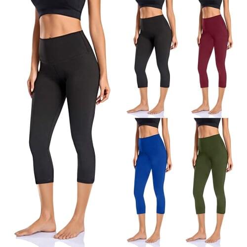 3/4 Yoga Pants Women Calf-length Pants Capri Pant Sport Leggings Women Fitness Yoga Gym High Waist Leggins Shipping