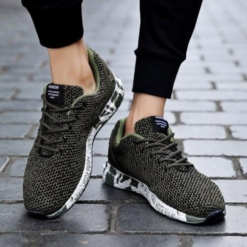 Mens Shoes Breathable Light-weight New Mesh Platform Trainers Male Sneakers Shoes Men Outdoor Sport Shoe for Men Sneakers 2020