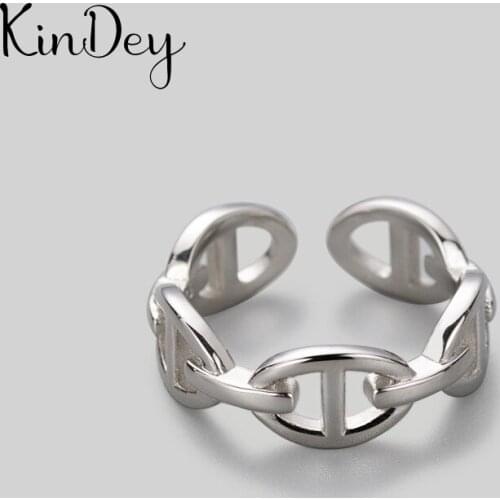 Boho Antique Silver Color Hollow Chains Rings For Women Men Statement Jewelry Finger Ring anillos mujer bijoux Wholesale