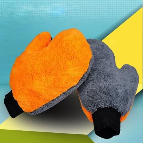 1pc Coral velvet bear paw thumb car cleaning gloves beauty car wash towel car cleaning Nursing supplies car wash tools
