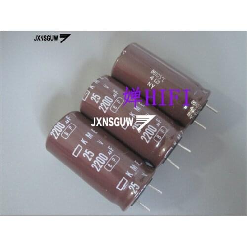 10PCS NIPPON KME BP 25V2200UF 18X35MM NCC Aluminum electrolytic capacitor 2200UF/25V CHEMI-CON 105 degrees 2200uF 25V KME-BP