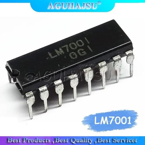 10PCS LM7001 7001 DIP-16 Phase-locked loop frequency synthesizer for electronic tuning
