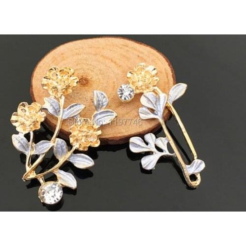Flower Decorations for Wedding Gold Decorations 10pcs 40mm Rhinestone Decorations for Embellishment Decorations DIY Accessories