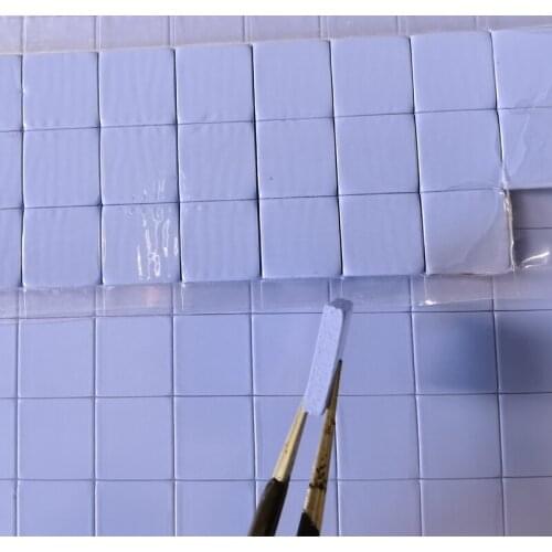100 pcs/lot) 10*10mm Thickness=2mm Blue Silicone thermal pads, Widely use in PC laptop motherboard Chipset IC chip cooling