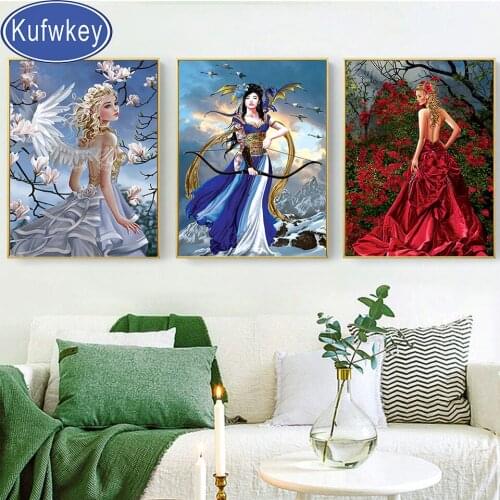 5D Diamond Painting Angel wings Girl Full DIY Cross Stitch square Diamond Embroidery rhinestones Diamond Mosaic Decor home art