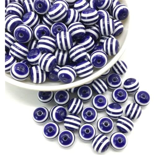 6 8 10mm Acrylic Round Color Striped Loose Separator DIY Jewelry Necklace Bracelet Earrings Accessories #04