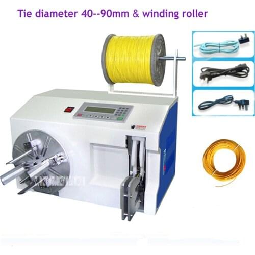 Automactic Cable Wire Coil Winding Machine X-90WT Wire Winding Machine 40-90mm Wire Twist Tie Machine 2-8 Coil 110V/220V 100W