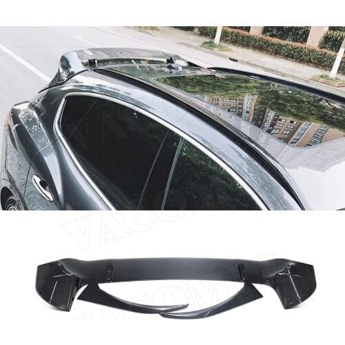 MS Style Carbon Fiber Rear Roof Spoiler Side Knife Wings Fit For Maserati Levante 2016 - 2019 FRP Trim Aprons Winglet