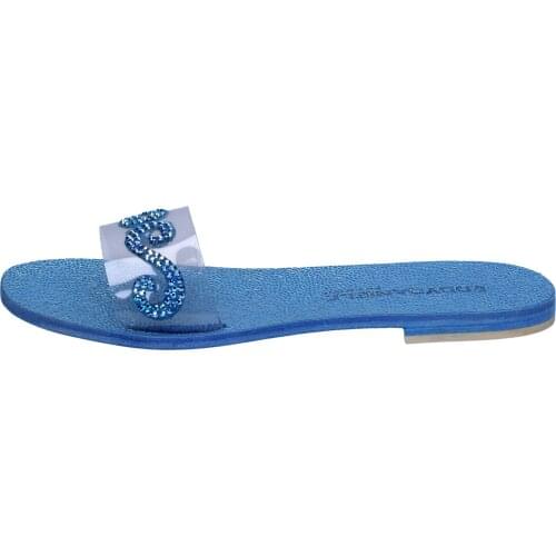 EDDY DANIELE sandals women suede blue