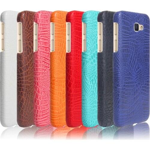 For Samsung J5 Prime 2016 G570F Case Crocodile Grain Hard PC+PU Leather Surface Back Cover Case for Samsung Galaxy J5 Prime G570