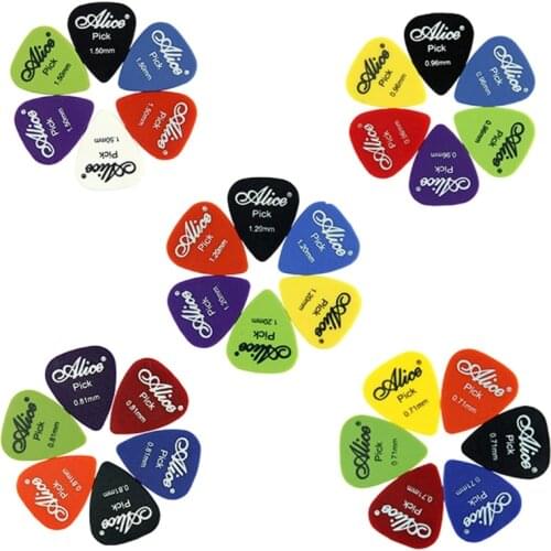 100Pcs Electric Acoustic Guitar Picks Plectrum 0.58/0.71/0.81/0.96/1.20/1.50mm Thickness Accessories