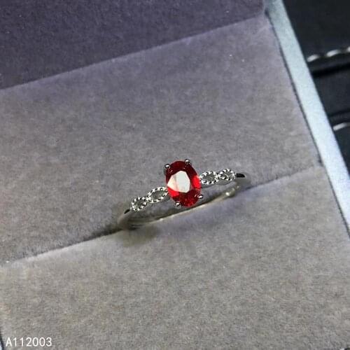 KJJEAXCMY fine jewelry 925 sterling silver inlaid natural ruby new Female ring elegant Support Detection
