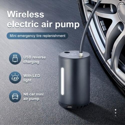 1 Set N8 Tire Inflator Wireless High Strength Intelligent Touch Screen LCD Car Air Compressor for Motorcycle