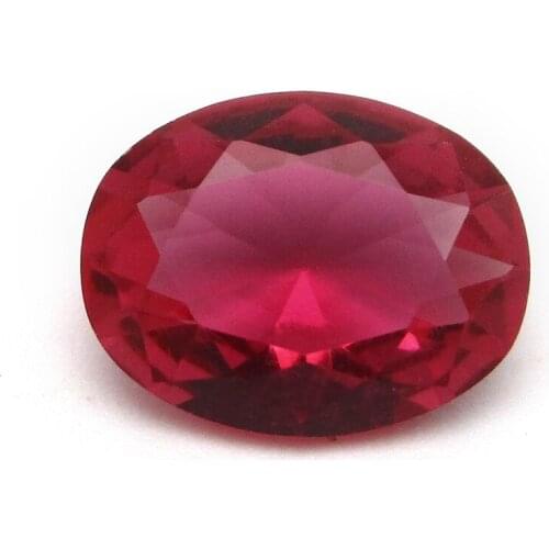 Hot!! 2x3mm-13x18mm Rose Pink Loose Glass Stone Beads Oval Cut Synthetic Gemstone For Jewelry