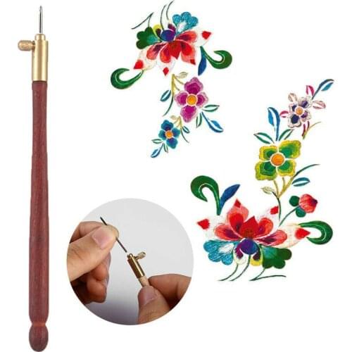 Hot Tambour Hook with 3 Needles 70 100 120 Embroidery Beading Crochet Tools Kit French Embroidery Sewing Home DIY Accessories
