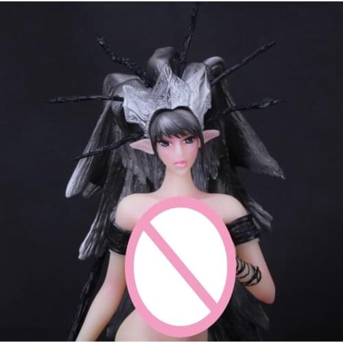 Lineage II 2 DarkElf 1/6 naked anime figures resin figure girl