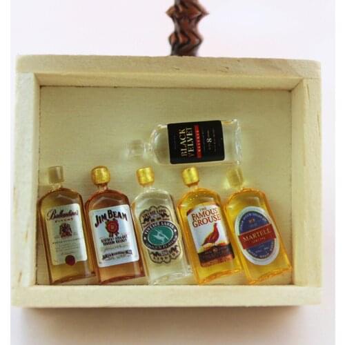 1/12 Scale Dollhouse Furniture Model Scene 6pcs Miniature Dollhouse Toys Doll House Decor Miniature Accessories