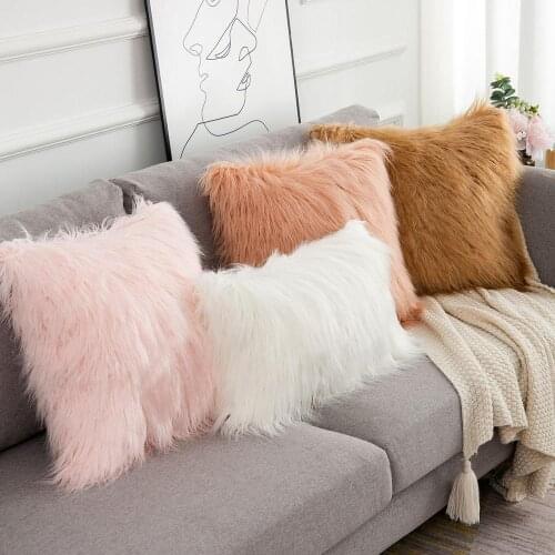 Fur Pillowcase Cushion Cover Decorative Long Hair Pillow Plush Case New Luxury Series Style Faux Throw Cushion Decor