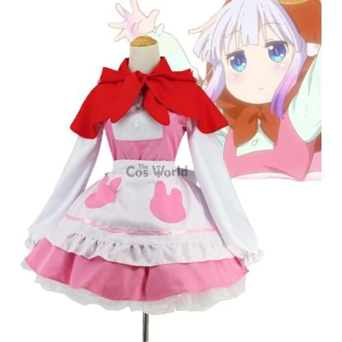 Miss Kobayashis Dragon Maid Kamui Kanna Hood Lolita Cute Dress Uniform Outfits Anime Cosplay Costumes