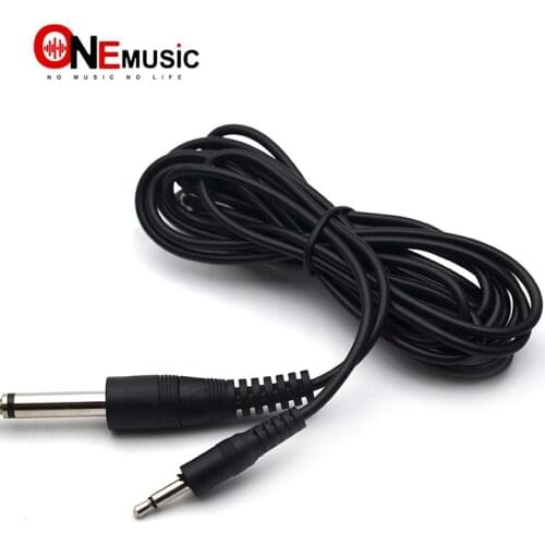 Mono Guitar Bass Cable 3.5mm Male to 6.3mm Male plug Music Instrument Cable 3 Meter Black