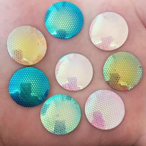 New 20PCS AB Resin 20mm round Grid Flat back rhinestone Wedding Embellishment diy appliques crafts SK45*2